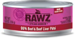  RAWZ 96% 牛肉及牛肝 全貓罐頭 156g 到期日: 04/2024