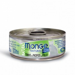 Monge 野生海魚系列 - 黃鰭吞拿魚配雞肉 貓罐 80g x 24罐 原箱優惠