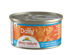 【購買正價貨品滿$300~可以以優惠價$10換購】Almo Nature Daily Tuna and Cod 吞拿魚鱈魚 (147) 主食Mousse 貓罐頭 85g 到期日: 4/2024