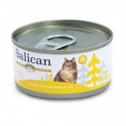 Salican 挪威森林 白肉吞拿魚、鮮蝦 (啫喱)貓罐頭 85g x 48罐 兩箱優惠