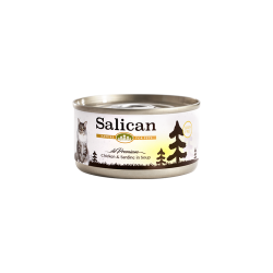 Salican 挪威森林 鮮雞肉沙甸 (清湯) Chicken & Sardine in Soup 貓罐頭  85g x 48罐 兩箱優惠