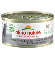 Almo Nature HFC Natural 吞拿魚+白飯魚 貓罐頭(9084) 70g