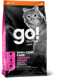 GO! Solutions SKIN-COAT CARE 護膚美毛系列 雞肉 貓糧 3磅 (桃紅)