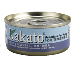 Kakato 吞拿魚 鯖花魚 Tuna & Mackerel  貓狗罐頭 170g x 48罐 原箱優惠 (825)