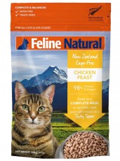 <11﹒11限量5組>　F9 Feline Natural 凍乾脫水貓糧 單一蛋白 雞肉盛宴 320g (黃) x4包優惠