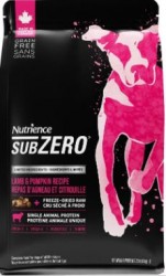 <<新品上架>>　~試食價~ NUTRIENCE SubZero 單一蛋白 無穀物 羊肉及南瓜配方 全犬糧 22lb (D6704)