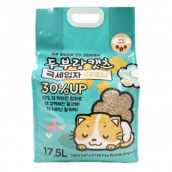 韓國 豆腐與貓 - 極幼條(1.5mm)豆腐貓砂 - 咖啡 17.5L  x 3包 (原箱優惠)