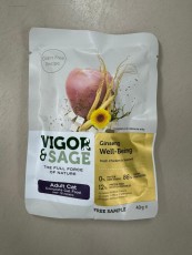 【購買正價貨品滿$500~即免費獲贈】Vigor & Sage (無穀物) Ginseng Well-Belling Adult 雞肉 + 人參健體 成貓糧 40g 試食裝一包