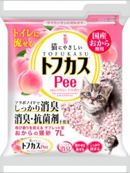 日本 PGT Pee 爽快 豆腐渣貓砂 桃味 7L (粉紅)