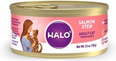 <購買正價貨品滿$300~可以優惠價$16換購> Halo 無穀三文魚配方 Salmon Stew 貓罐頭 5.5oz  到期日: 8/2025
