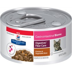 [凡購買處方用品, 訂單滿$500或以上可享免費送貨]　　Hill's Gastrointestinal Biome™ 消化/纖維護理 (雞肉燉蔬菜口味) 處方貓罐頭 2.9oz x24罐 原箱優惠