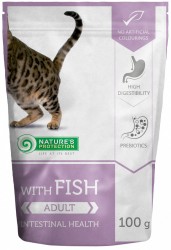 【購買正價貨品滿$300/$800可換購】　　　 Nature's Protection 貓濕糧 –  改善腸道 魚味 (成貓用) 100g 到期日： 10/2023