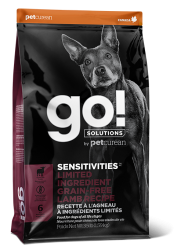 GO! SOLUTIONS™ Sensitivities - Limited Ingredient 低敏美毛系列 無穀物羊肉 狗糧配方 (1303097) 12磅 (棗紅色)