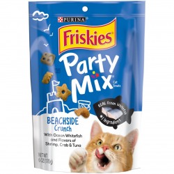 PURINA Friskies Party Mix 鬆脆粒貓小食 - 海鮮、吞拿魚味 (Beachside Crunch) 6oz