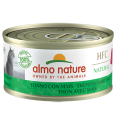 Almo Nature HFC Natural 吞拿魚 + 栗米 貓罐頭 (9033) 70g 