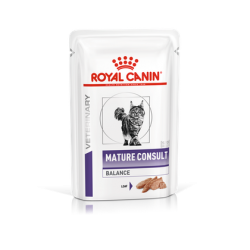 [凡購買處方用品, 訂單滿$500或以上可享免費送貨]　　Royal Canin - Mature Consult Balance  老年貓均衡濕糧配方 (in loaf) 85g x 12包