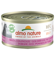 【購買正價貨品滿$300/$800可換購】　　　 Almo Nature HFC Jelly 鯛魚+ 薯仔 貓罐頭 (9416) 70g    到期日: 16/04/2023