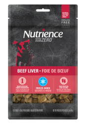 [購買正價貨品滿$300/$800可換購】　　　 Nutrience Sub Zero 凍乾脫水鮮牛肝 犬小食 90g (單一蛋白配方) 