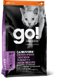 GO! Solutions CARNIVORE 活力營養系列 無穀物雞肉火雞鴨肉 貓糧配方3磅