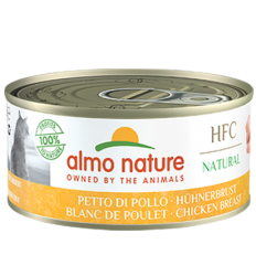 【購買正價貨品滿$500~可以以優惠價$15換購】Almo Nature - HFC Natural系列 雞胸 貓罐頭 150g 到期日: 3/2025 (5122)