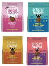 ＜購買正價貨品滿$300~可以優惠價$28換購＞ Schesir - Born Carnivore 高蛋白系列 無穀物 幼貓 或 成貓乾糧 255g一包