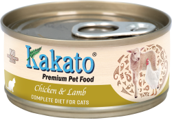 Kakato 卡格 雞肉、羊肉 貓用主食罐 70g (啡色)