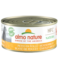 【購買正價貨品滿 $300/$800 可換購】　　　  Almo Nature - HFC Natural系列 雞胸 (5122) 貓罐頭 150g 到期日: 19/09/2023