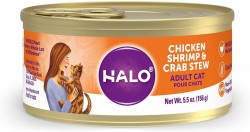 Halo 無穀雞肉+蝦+蟹肉配方 Chicken Shrimp & Crab Stew 貓罐頭 5.5oz (到期日: 18/08/2025)