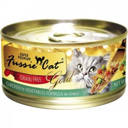 Fussie Cat (高竇貓) 金鑽優質貓罐頭 - 肉汁雞肉及蔬菜 (80g)