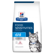 [凡購買處方用品, 訂單滿$500或以上可享免費送貨]　　Hill's d/d 皮膚/食物敏感 (鹿味) 獸醫配方 貓乾糧 3.5磅