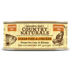 <<快閃超值優惠, 以低至75折優惠訂購!!>>  Country Naturals 無穀物 深海魚雞肉醬煮配方 貓罐頭 5.5oz