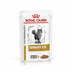[凡購買處方用品, 訂單滿$500或以上可享免費送貨]　　Royal Canin-Urinary S/O (in Gravy) 貓隻泌尿道處方濕包 (LP34) - 85克