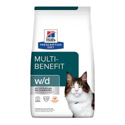 [凡購買處方用品, 訂單滿$500或以上可享免費送貨]　　Hill's w/d 消化/體重/血糖管理 獸醫配方 貓乾糧 1.5kg