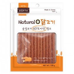 【購買正價貨品滿$300~可以以優惠價$5換購】Natural O 雞肉條 狗小食 100g (橙黃) 到期日: 12/2023