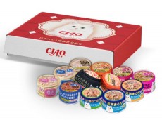 ＜凡購買滿$500~可以$108換購＞ ciao貓罐頭禮盒套裝(內含10罐隨機ciao 80g罐頭+ 2個罐頭形狀玩具+ 1包醬醬小食)