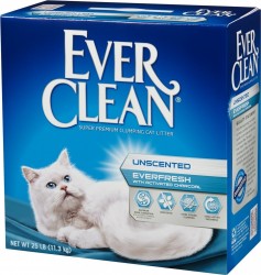 Ever Clean 貓砂 高效活性炭粗粒配方 無香味 (白帶) 25磅  x 2盒優惠