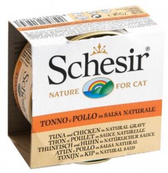 Schesir 無穀物系列 3005 吞拿魚雞肉肉汁貓罐頭 70g