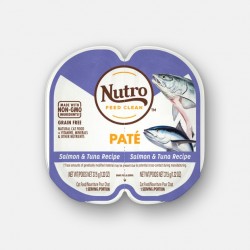 【購買正價貨品滿$300/$800可換購】　　　 Nutro FEED CLEAN™ 三文魚+吞拿魚肉醬 貓罐頭 (1盒2格各37.5g) <紫色>  到期日: 12/12/2022