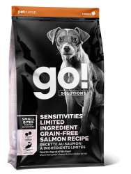 GO! SOLUTIONS™ Sensitivities - Limited Ingredient 低敏美毛系列 無穀物三文魚 小顆粒 狗糧配方 (1303158)3.5磅 (淺粉紅色)