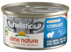＜購買正價貨品滿$300~可以優惠價$5換購＞ Almo Nature Holistic 鱒魚慕絲 (Trout Mousse)絕育 貓罐頭 85g (111) 到期日: 12/2025