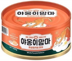 Meow Momma 白吞拿魚+三文魚 貓罐頭 160g (橙)