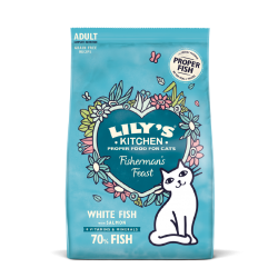 Lily's Kitchen 無穀物 鮮味魚肉餐 貓乾糧 2kg (藍袋)
