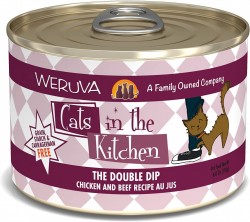 【購買正價貨品滿$300可換購】　　　 Weruva Cats in the Kitchen The Double Dip 雞湯 無骨及去皮雞肉 牛肉 (含牛肺) 貓罐頭 170g