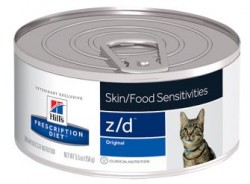 (如購買處方用品, 需滿$500或以上可享免費送貨) Hill's z/d 皮膚/食物敏感 處方貓罐頭 5.5oz X 24罐 原箱優惠