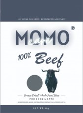 ＜購買正價貨品滿$300~可以優惠價$20換購＞ MOMOCARE 冷凍脫水貓狗小食 精選牛肉粒 (Beef) 80g