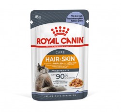 Royal Canin 法國皇家  精煮肉汁 (Gravy) 成貓 皮毛加護主食(Hair & Skin Care) 貓濕包 85克 X12包
