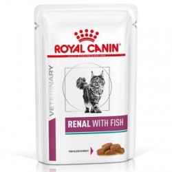 [凡購買處方用品, 訂單滿$500或以上可享免費送貨]　　Royal Canin - Renal (RF23) 腎臟獸醫配方 海魚味 (代替吞拿魚味) 貓濕包 85克 x12包