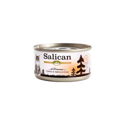 Salican 挪威森林 鮮雞肉三文魚 (清湯) Chicken & Salmon in Soup 貓罐頭  85g