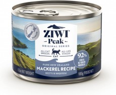 ＜本月優惠＞ ZiwiPeak 巔峰 鮮肉貓罐頭 - 鯖魚配方 185g x12罐原箱優惠 到期日: 6/2026