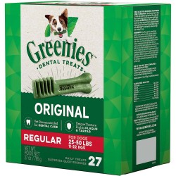 【購買正價貨品滿$300/$800可換購】　　　 Greenies  潔齒骨 原味系列 - 標準犬 27oz (27支/包)  到期日: 22/11/2022